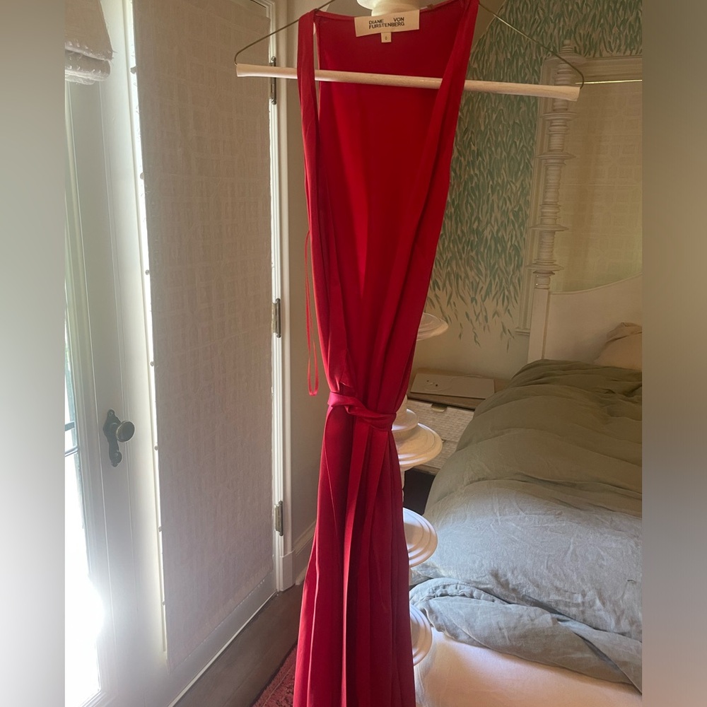 DVF maxi dress silk